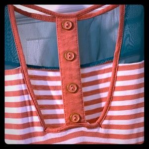 Striped shirt unique chiffon and cotton